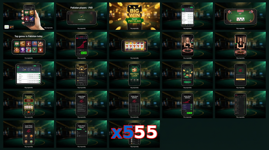 Main screen of X555 bet page for PK players